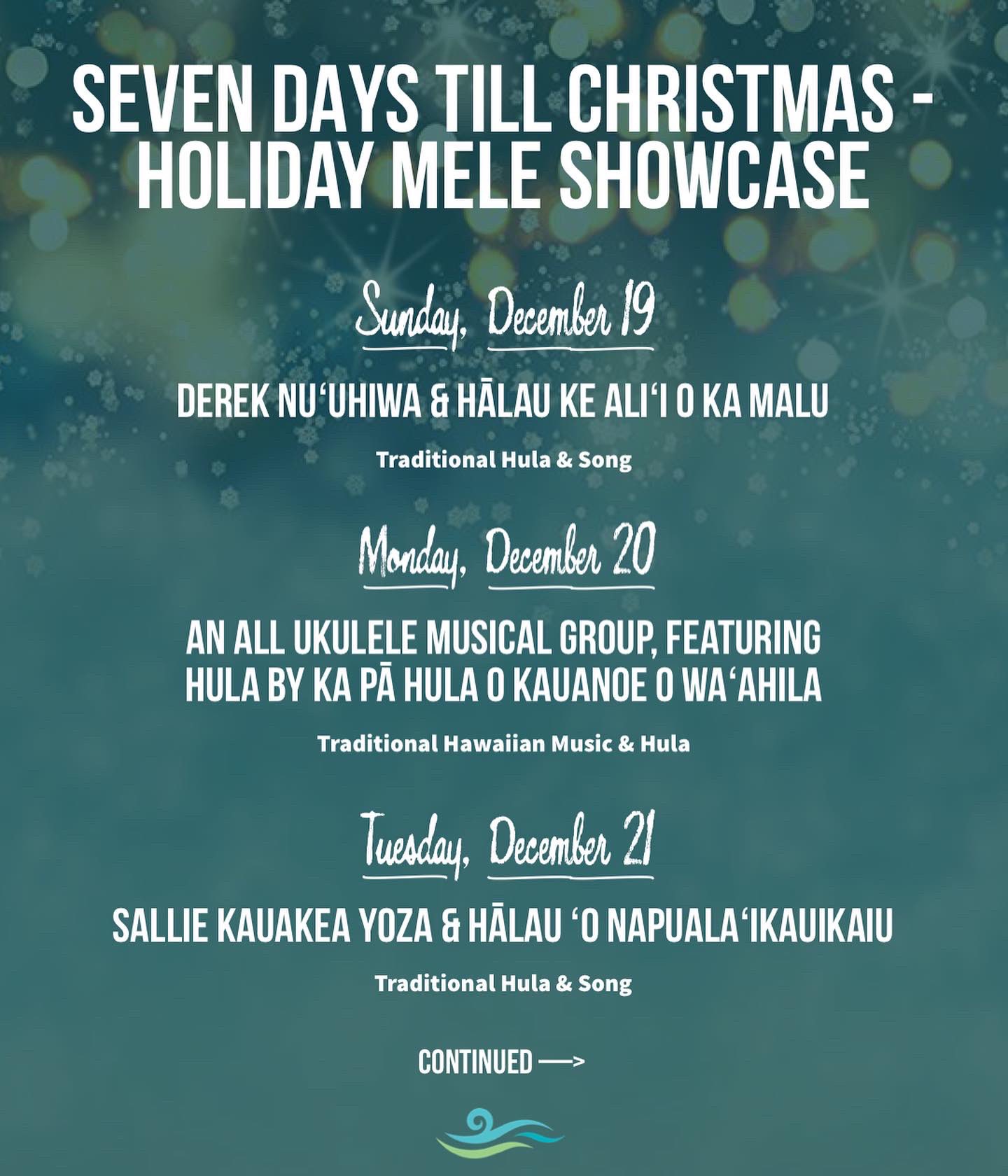 SEVEN DAYS TILL CHRISTMAS - Holiday Mele Showcase 