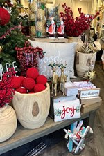 Various Christmas-themed home goods