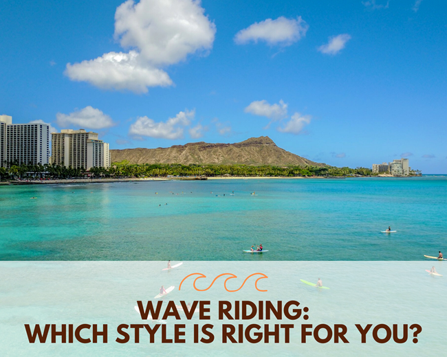 Blog header featuring Waikiki surfers sitting on boards in the ocean near Diamond Head