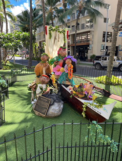 Menehune display at Waikiki Beach Walk