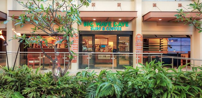 Big Wave Dave Surf & Coffee storefront in Waikiki