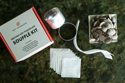 Melting Hot Chocolate Souffle Kit box & kit