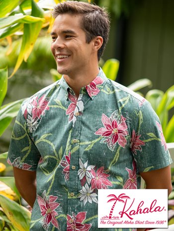 a person in a Hawaiian shirt