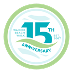 Waikiki Beach Walk 15th Anniversary Logo