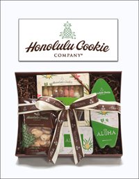 Mother's Day gift box featuring Honolulu Cookie Company products.