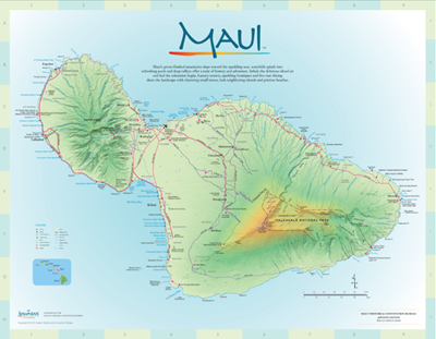 Map of Maui island