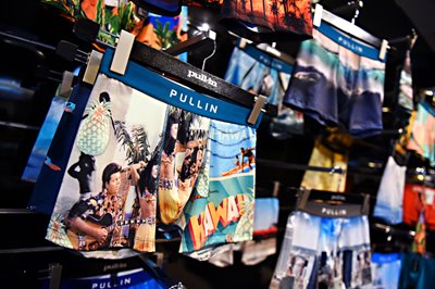 Display of boxer briefs from PULLIN